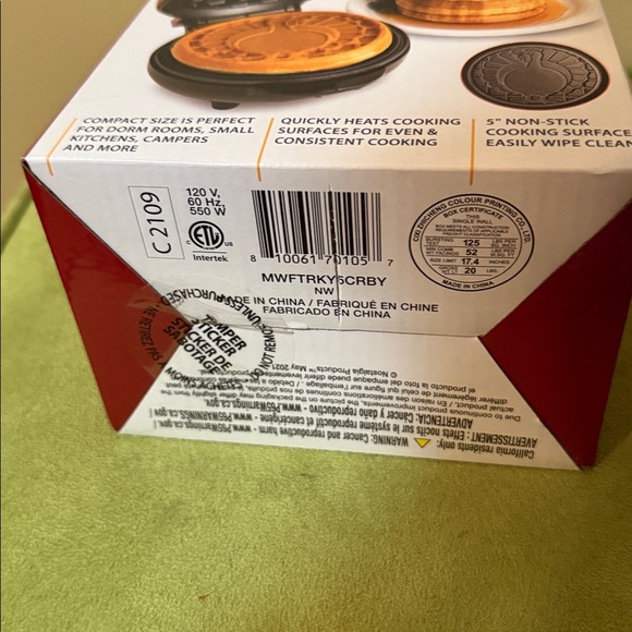 Nostalgia MyMini Turkey Waffle Maker - Picture 13 of 13